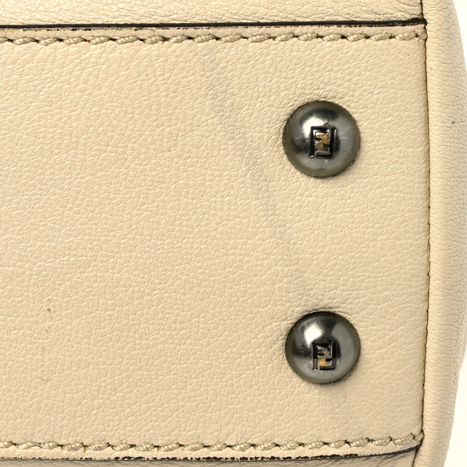 Fendi Goatskin Elaphe Medium Peekaboo Iconic Satchel Latte Natural 12 of 17