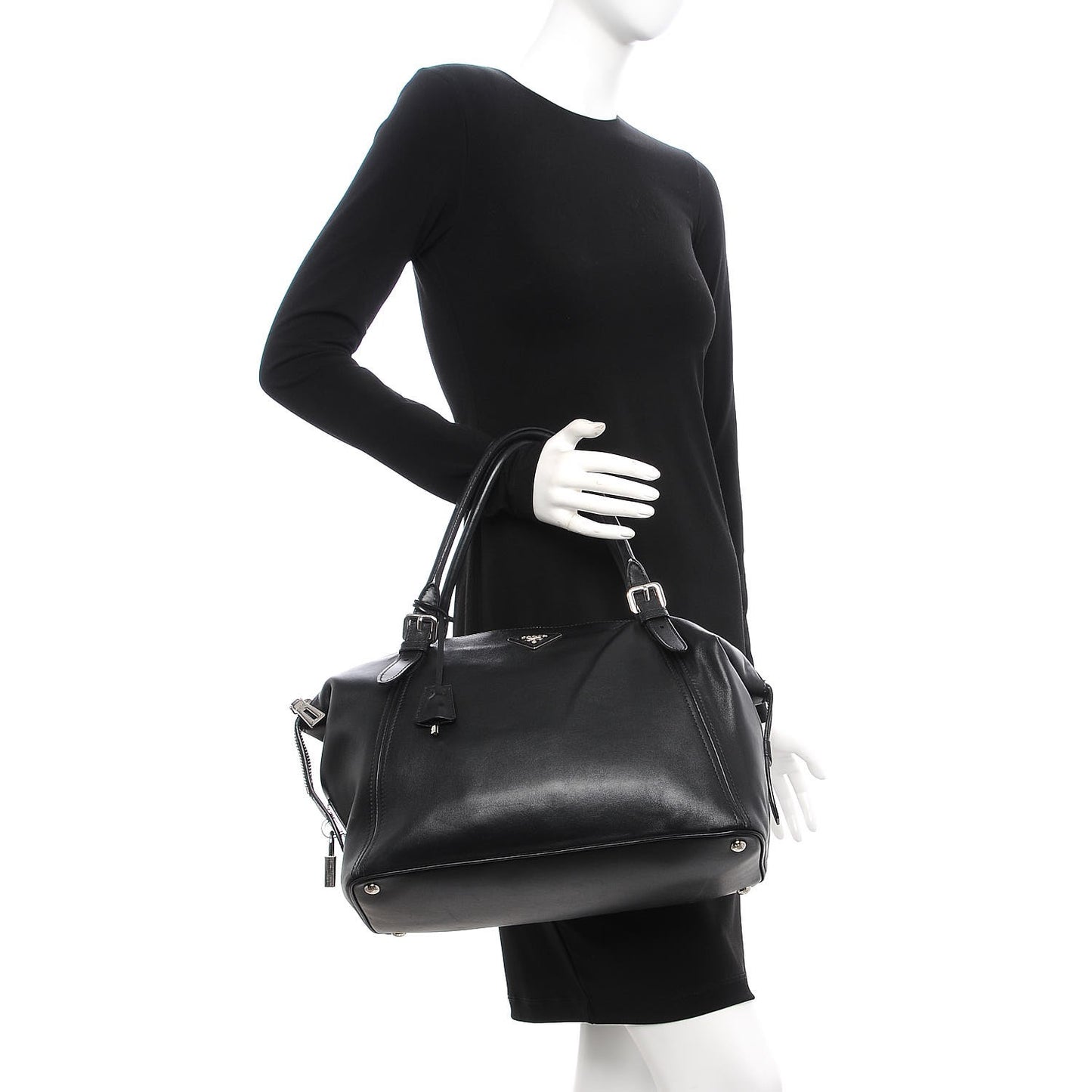 Soft Calf Large Satchel Nero Black