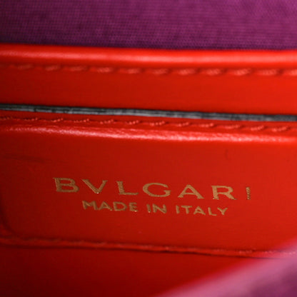 Bulgari Calfskin Serpenti Forever Top Handle Red 7 of 11