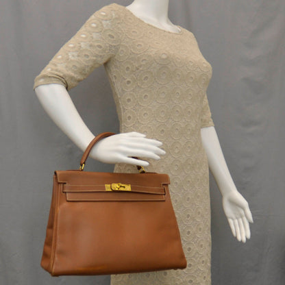 Hermes Epsom Kelly 32 Gold 2 of 8