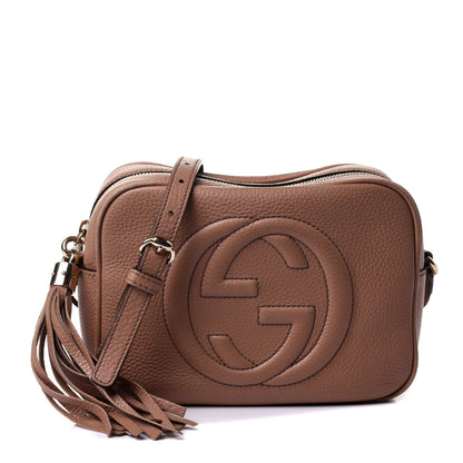 Gucci Pebbled Calfskin Small Soho Disco Bag Camelia 1 of 5