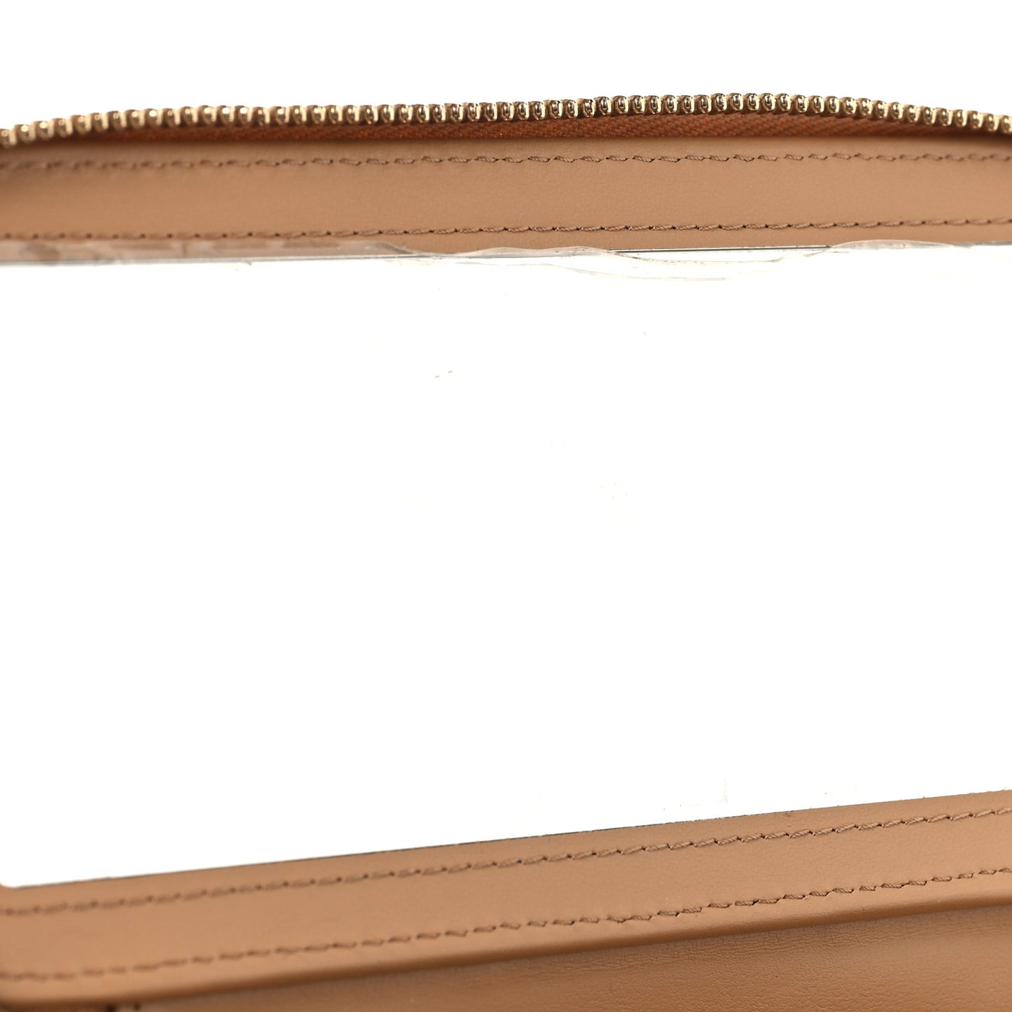 Lambskin Quilted Pearl Crush Small Vanity Case With Chain Beige