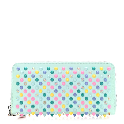 Christian Louboutin Calfskin Panettone Spiked Zip Around Wallet Source Multicolor 1 of 7