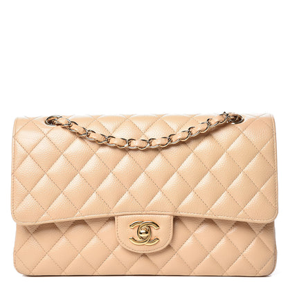 Chanel Caviar Quilted Medium Double Flap Beige Clair 1 of 12