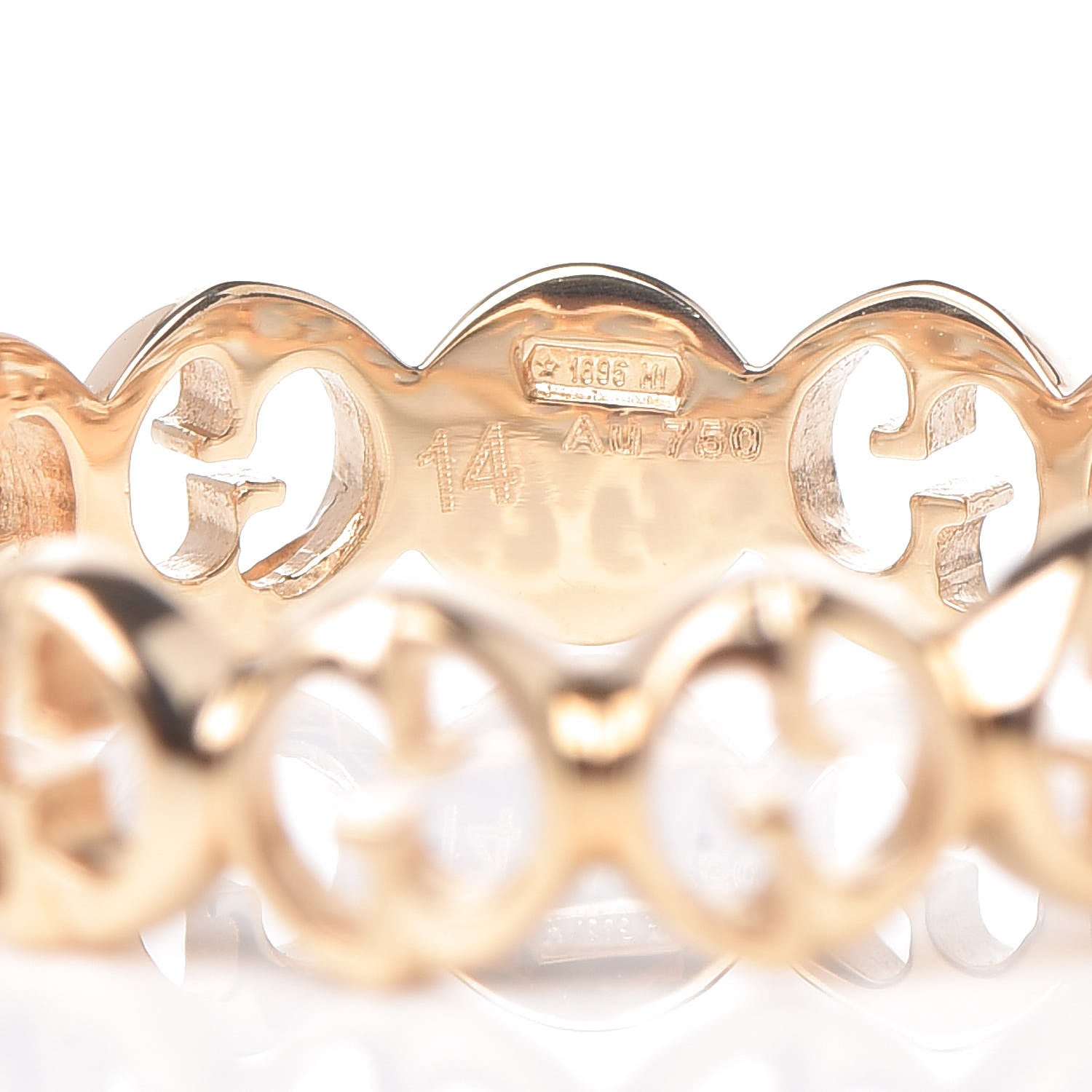 Gucci 18K Yellow Gold 1973 Band Ring 53 6.5 4 of 5