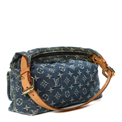 Louis Vuitton Monogram Denim Baggy PM Blue 3 of 8