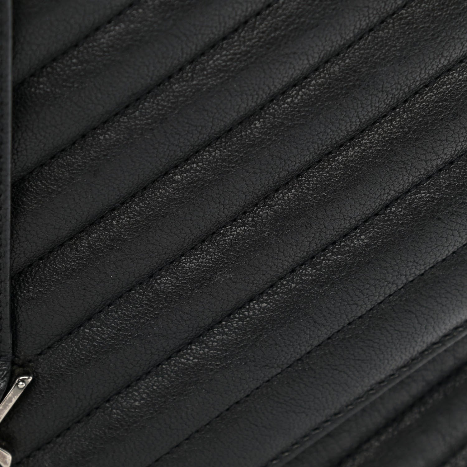 Saint Laurent Sheepskin Matelasse Chevron Monogram Large College Satchel Black 12 of 12