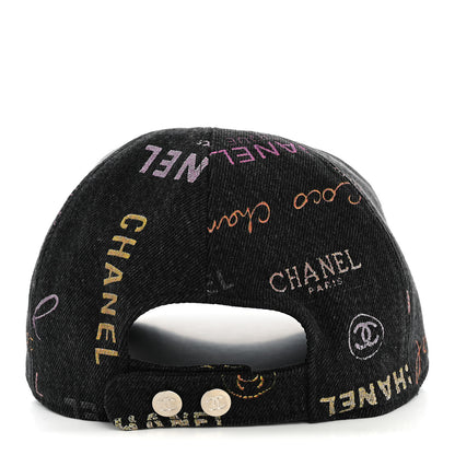 Chanel Denim Mood Cap Hat Black 6 of 9