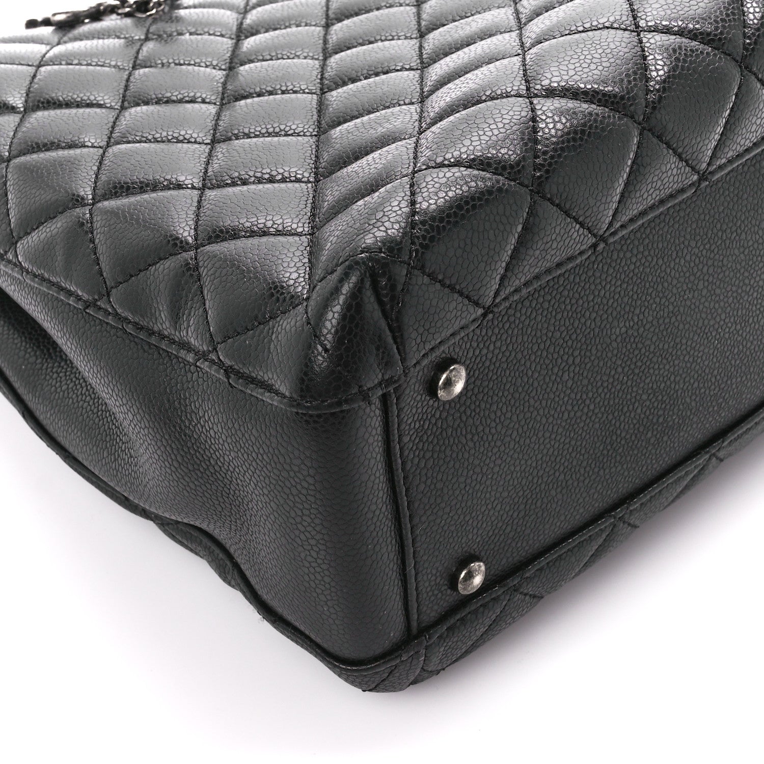 Chanel Caviar Quilted City Shopping Tote Black 9 of 10