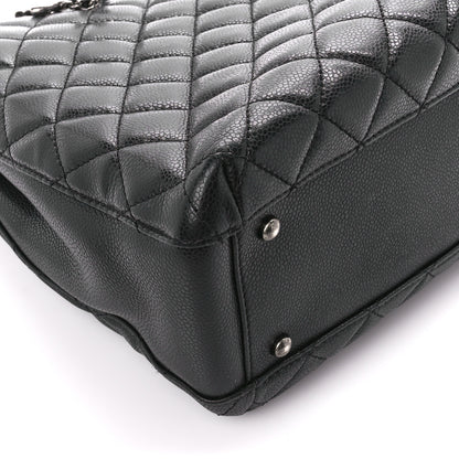 Chanel Caviar Quilted City Shopping Tote Black 9 of 10