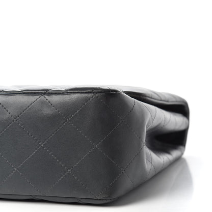 Chanel Lambskin Quilted Jumbo Single Bijoux Chain Flap Gris Fonce 9 of 11