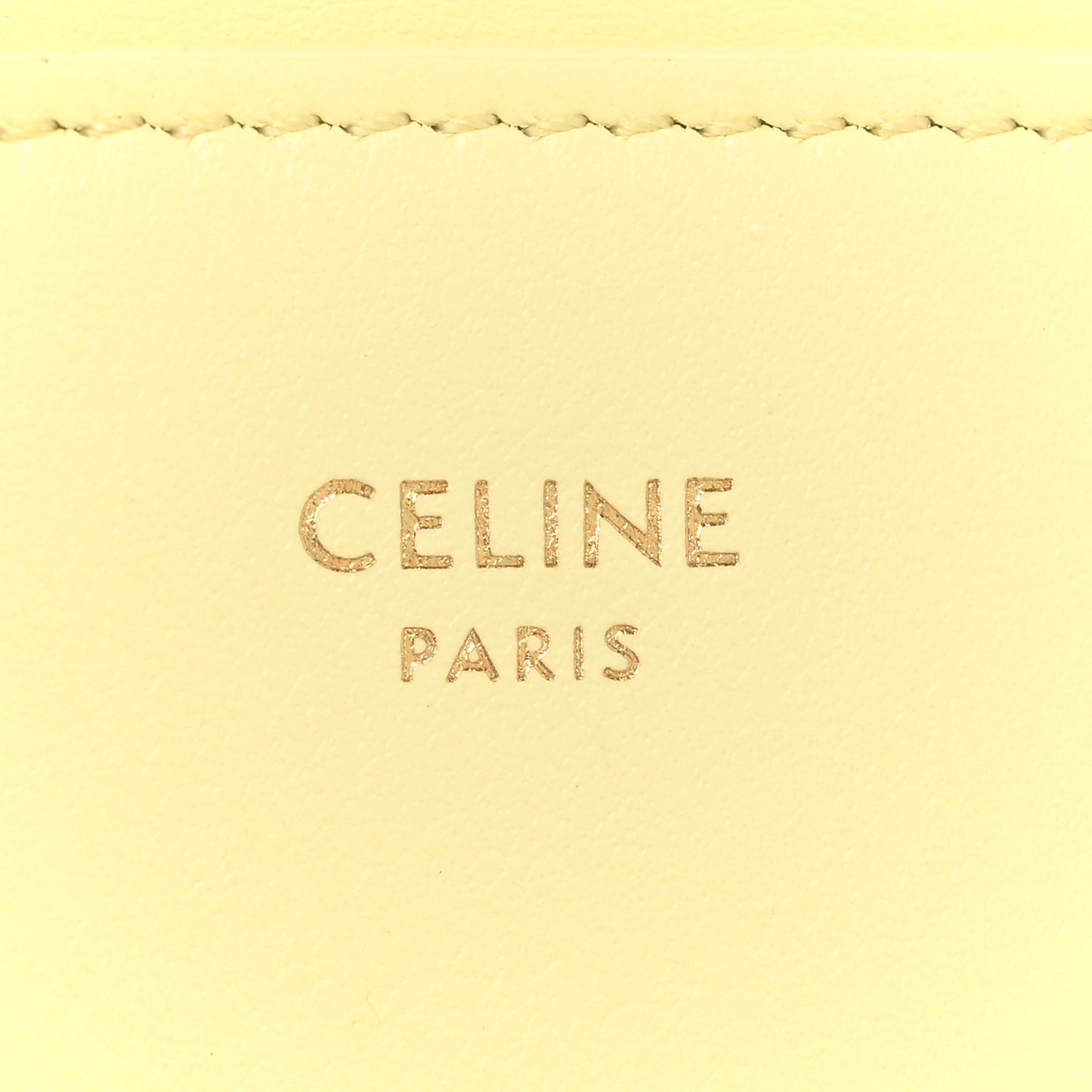 Shiny Smooth Calfksin Triomphe Compact Wallet Soft Yellow