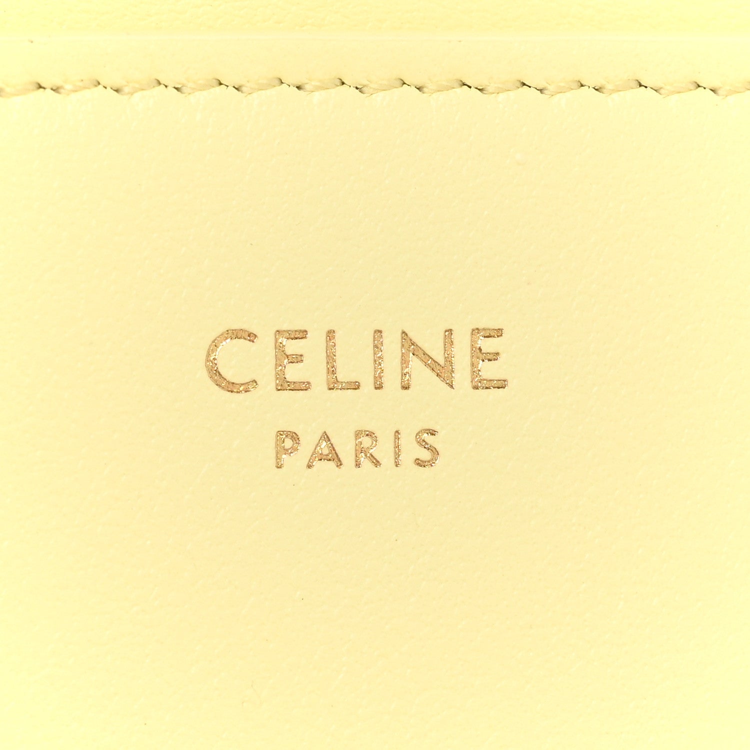 Celine Shiny Smooth Calfksin Triomphe Compact Wallet Soft Yellow 6 of 10