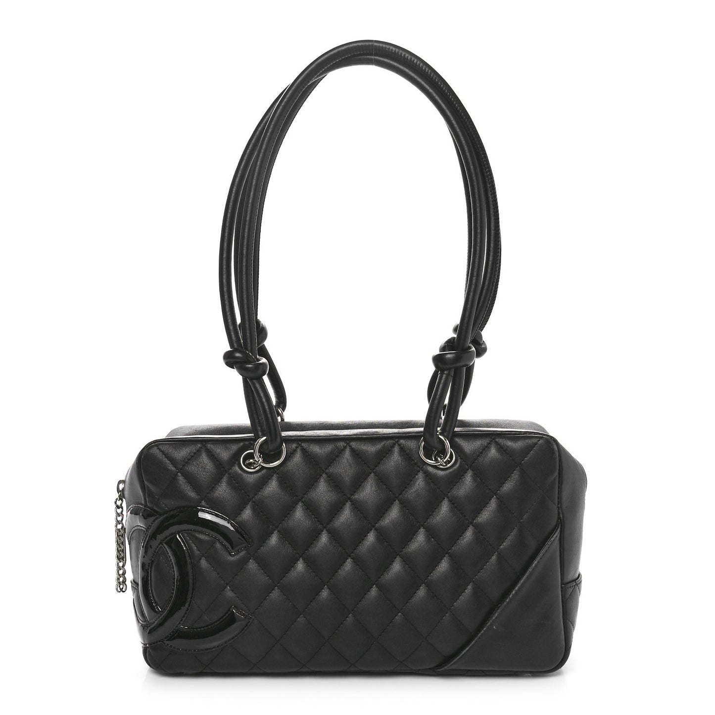 Calfskin Quilted Large Cambon Bowler Black