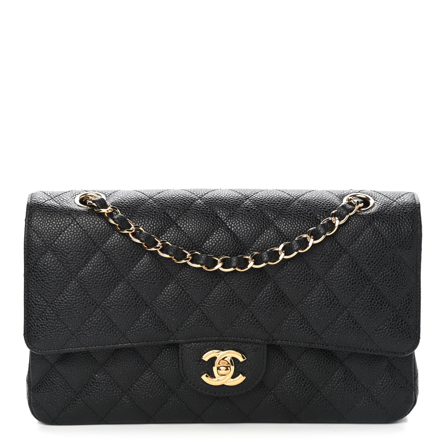 Chanel Caviar Quilted Medium Double Flap Black 1 of 9