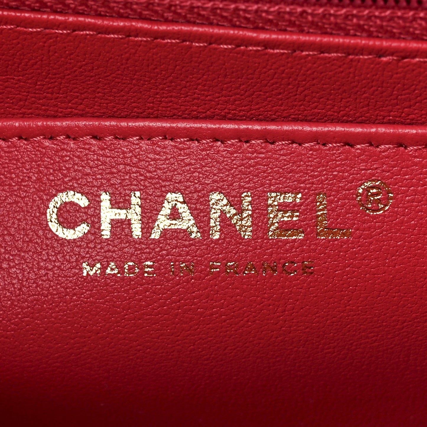Lambskin Quilted Mini Rectangular Flap Red