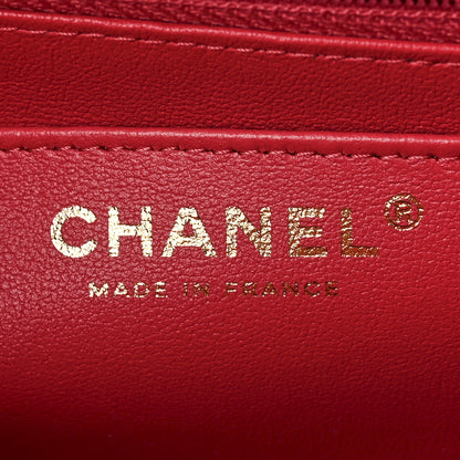 Chanel Lambskin Quilted Mini Rectangular Flap Red 7 of 13