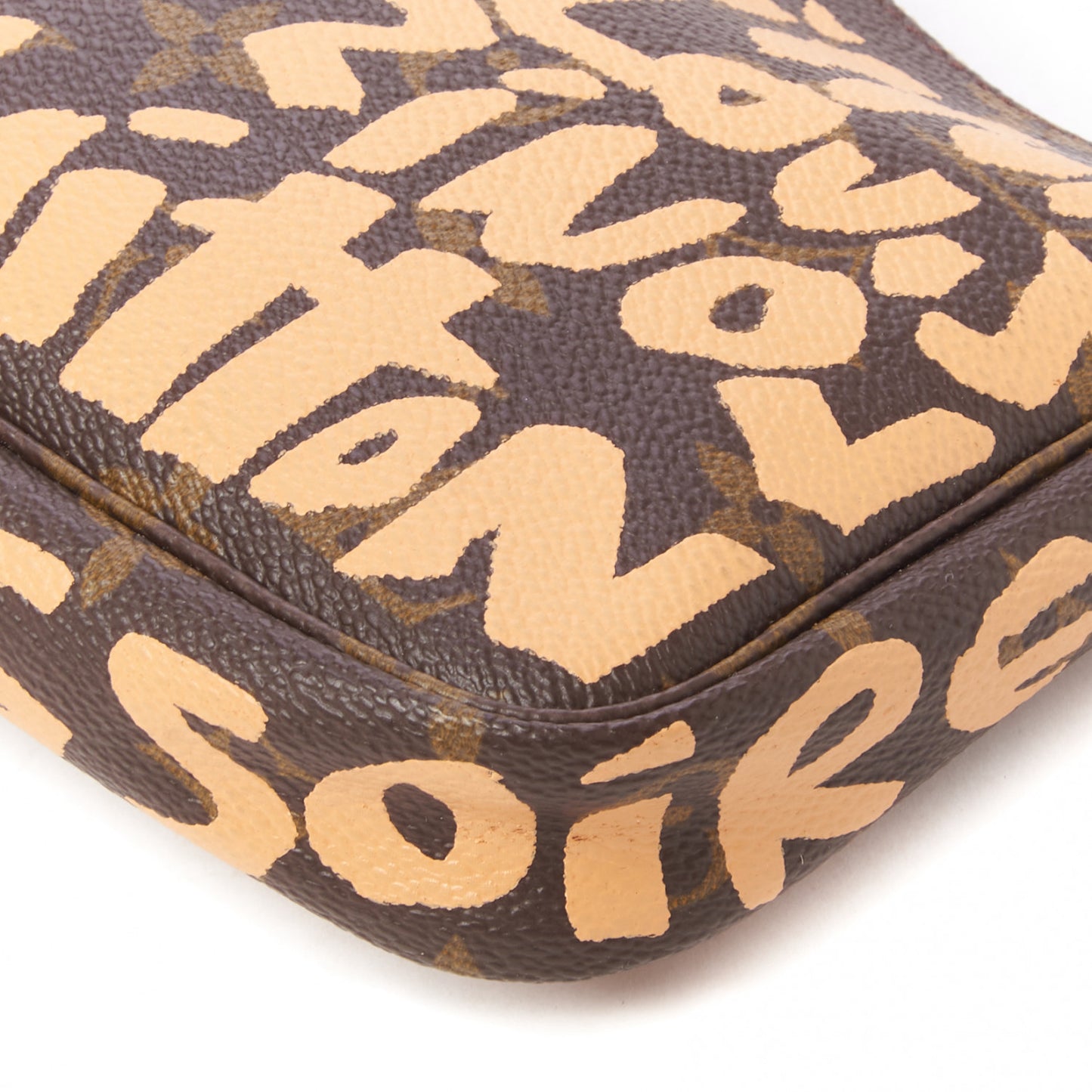 Monogram Graffiti Pochette Accessories Peach
