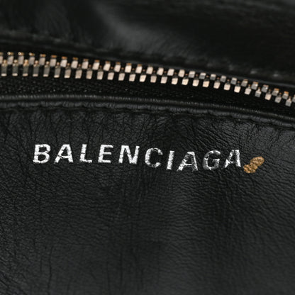 Balenciaga Shiny Day Calfskin Logo S Triangle Duffle Jaune Black 6 of 8
