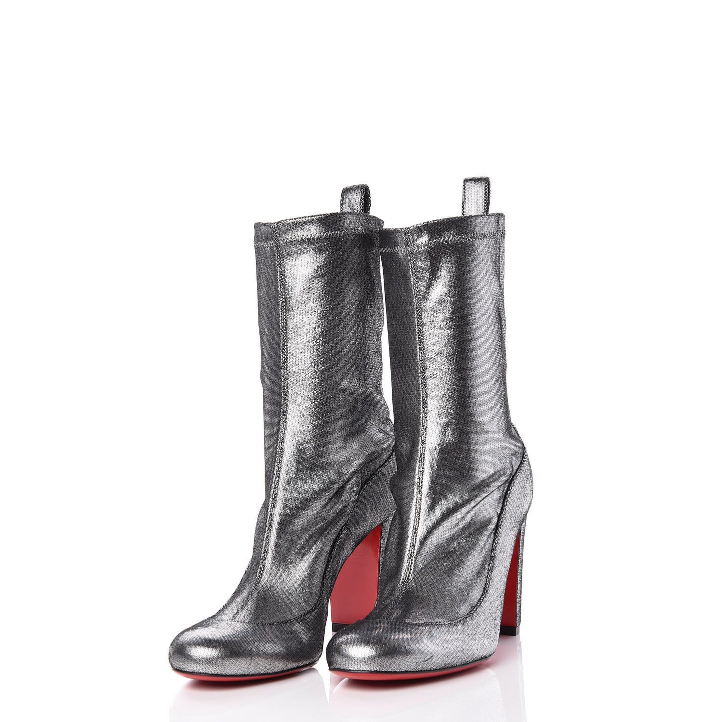 Veau Velours Stretch Gena 85 Booties 36 Silver