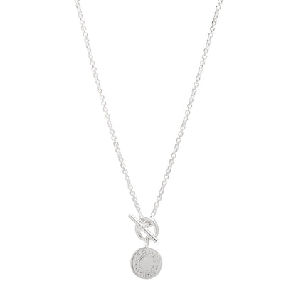 Hermes Sterling Silver Mini Clou de Selle Charm Pendant Necklace 1 of 5