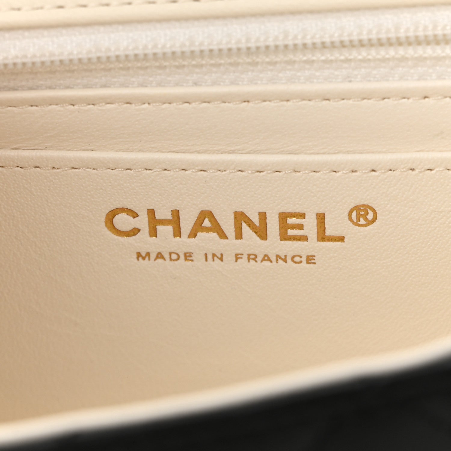 Chanel Lambskin Quilted Mini Rectangular Flap White Black 6 of 10