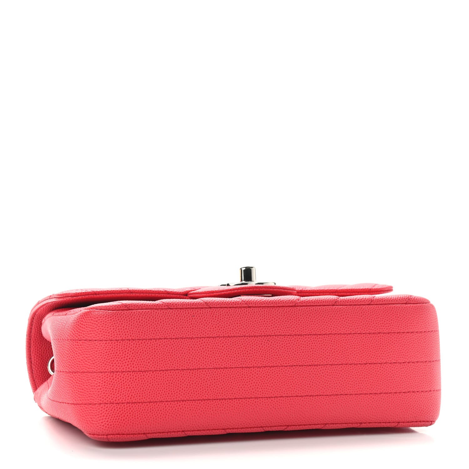 Chanel Caviar Chevron Quilted Mini Rectangular Flap Red 4 of 11