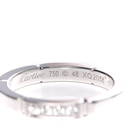 Cartier 18K White Gold Diamond Maillon Panthere Wedding Band Ring 48 4.5 4 of 4