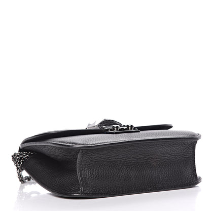 Valentino Garavani Pebbled Calfskin Small Glam Lock Rockstud Flap Black 4 of 12