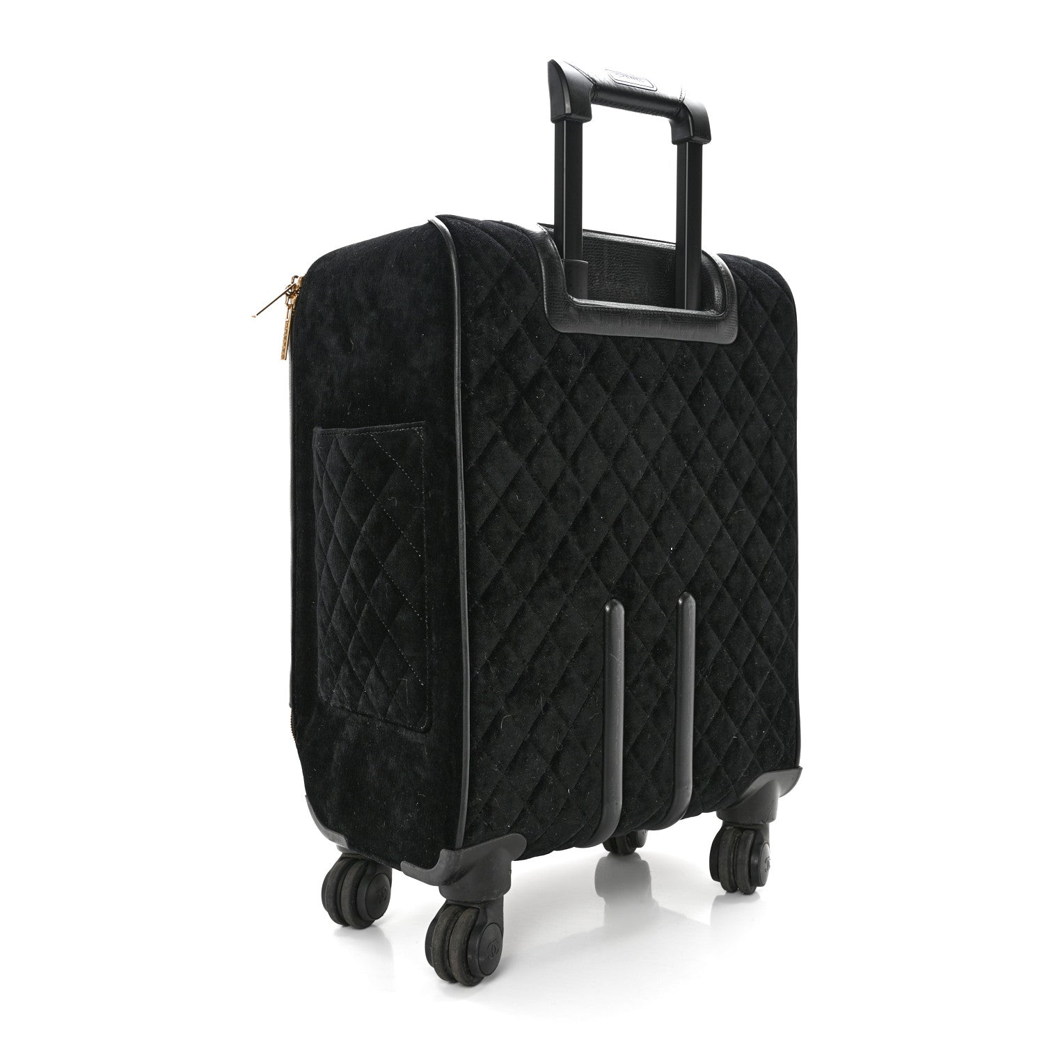 Chanel Suede Quilted Coco Case Trolley Black 3 of 12