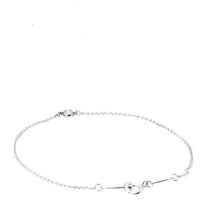 Tiffany Sterling Silver Diamond .05ct Elsa Peretti Diamonds by the Yard Bracelet 3 of 7