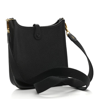 Hermes Taurillon Clemence Evelyne TPM Black 3 of 9