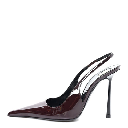 Saint Laurent Patent Vendome Slingback Pumps 37 Purple 1 of 10