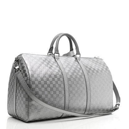Louis Vuitton Damier Glitter Keepall Bandouliere 50 Silver 2 of 9