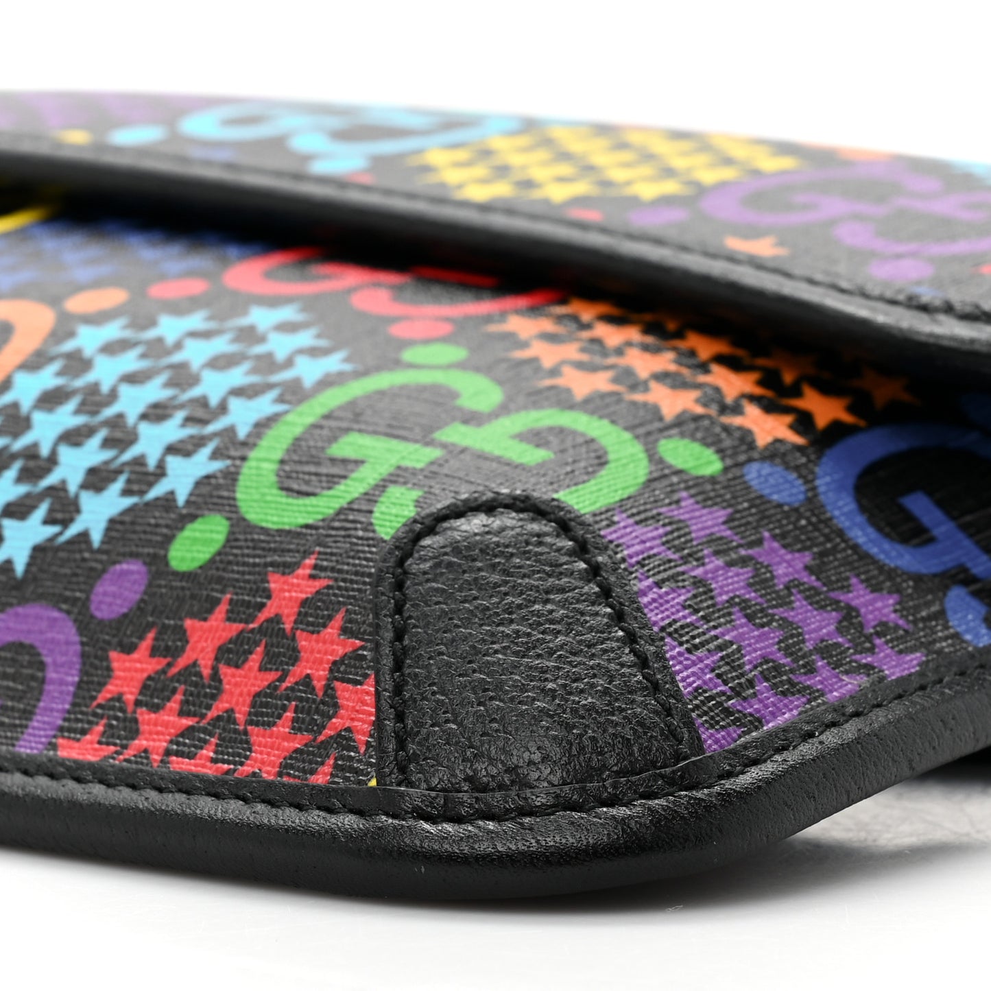GG Supreme Monogram Psychedelic Slim Belt Bag Black