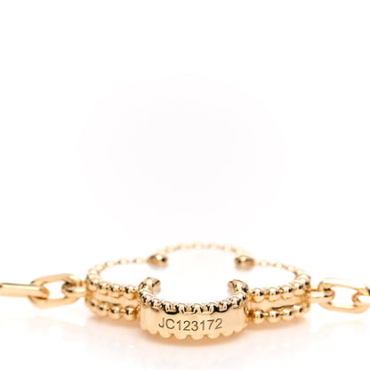 Van Cleef & Arpels 18K Yellow Gold Mother of Pearl 5 Motifs Vintage Alhambra Bracelet 3 of 5