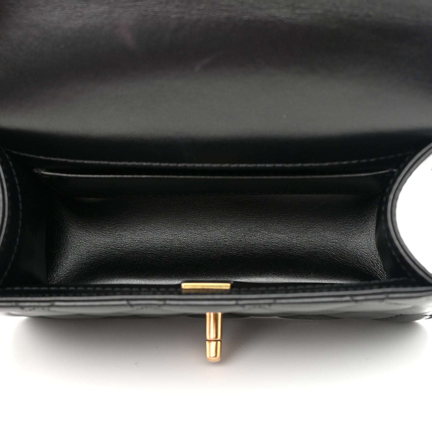 Calfskin Quilted Mini Perfect Fit Flap Black