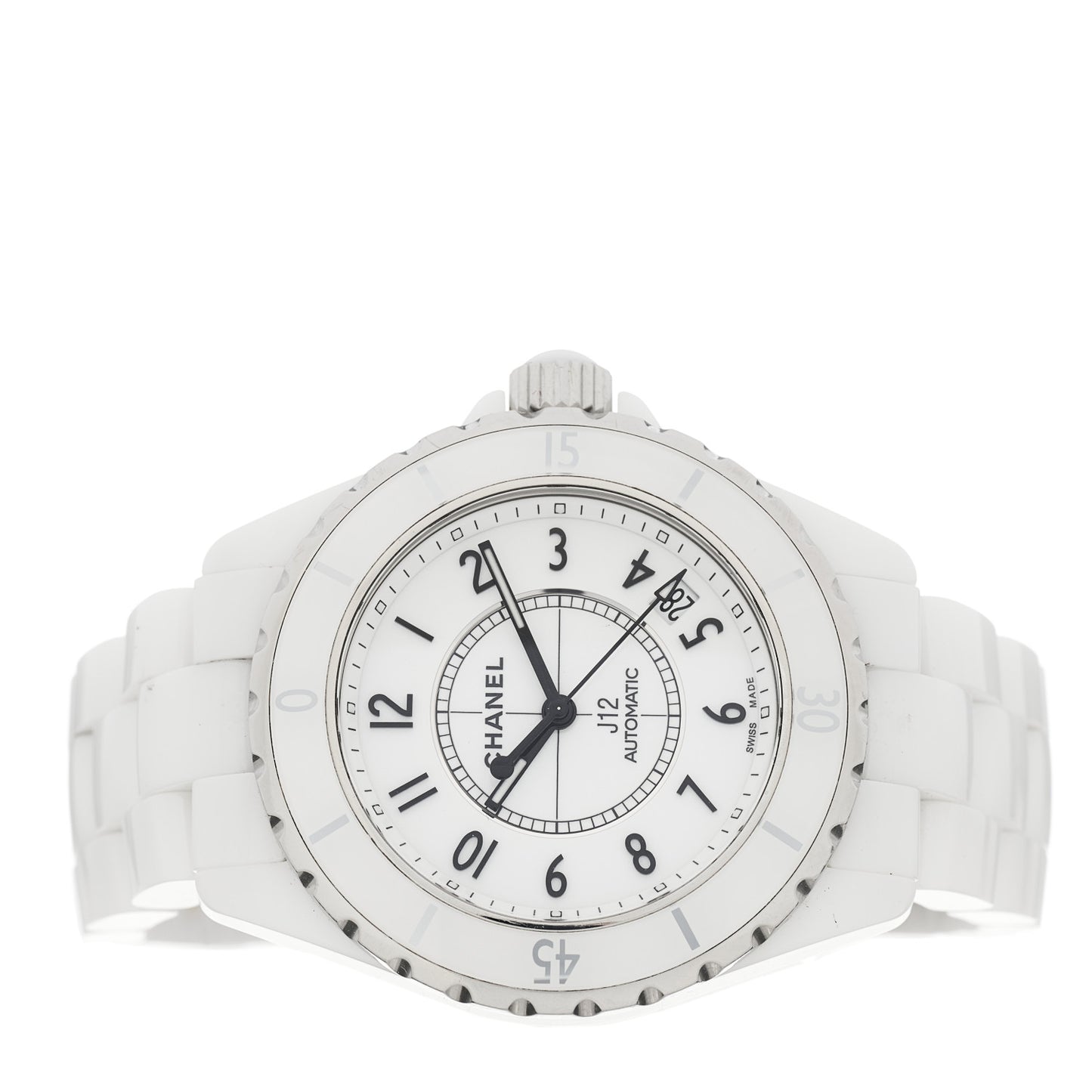Stainless Steel Ceramic 38mm J12 Automatic Watch White