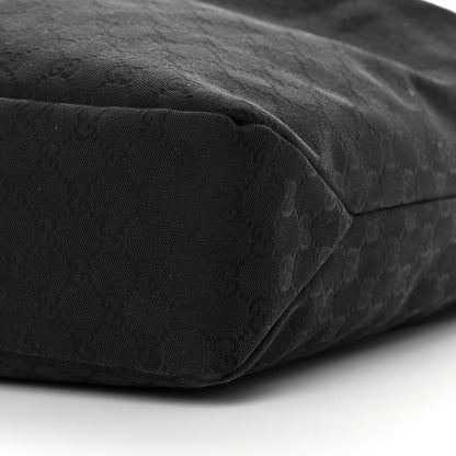 Gucci Monogram Large Horsebit Chain Hobo Black 10 of 12