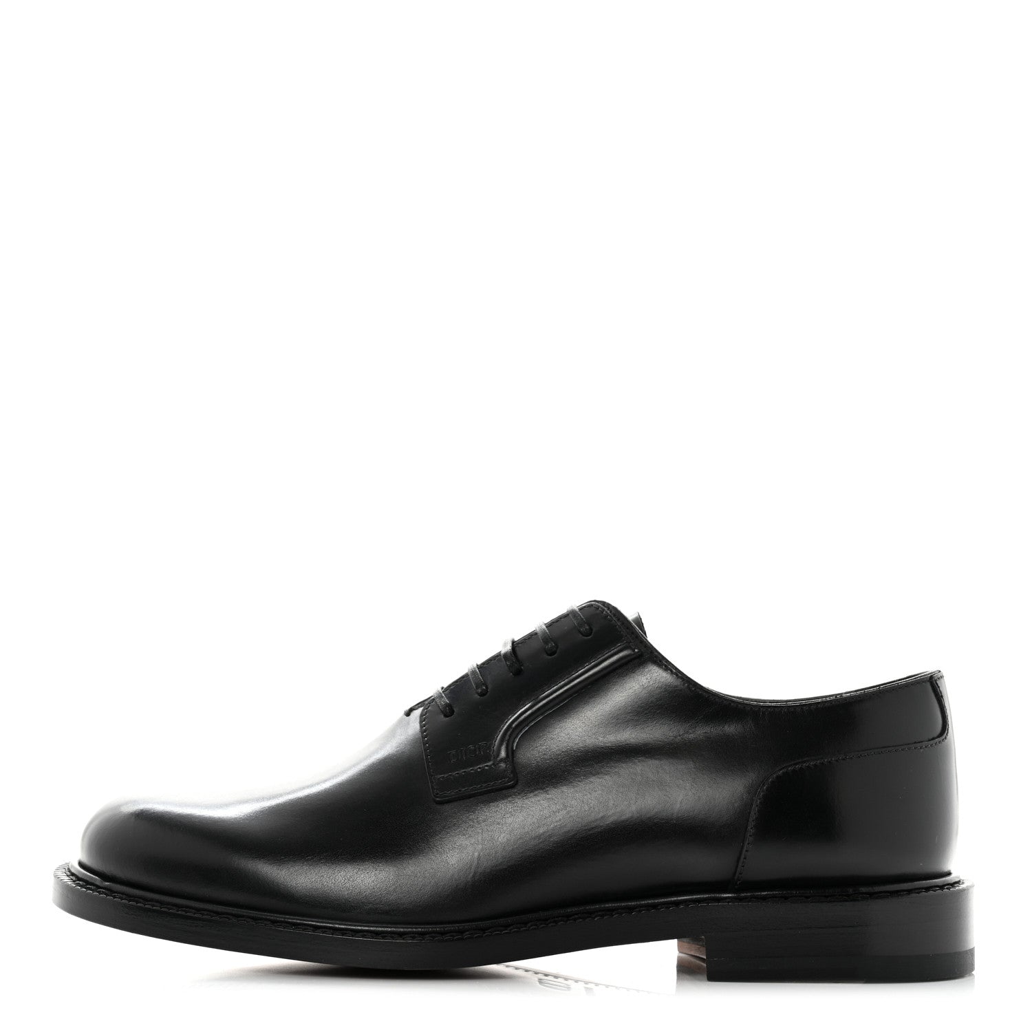 Christian Dior Polished Calfskin Mens Derby Shoe 38 Black 1 of 9