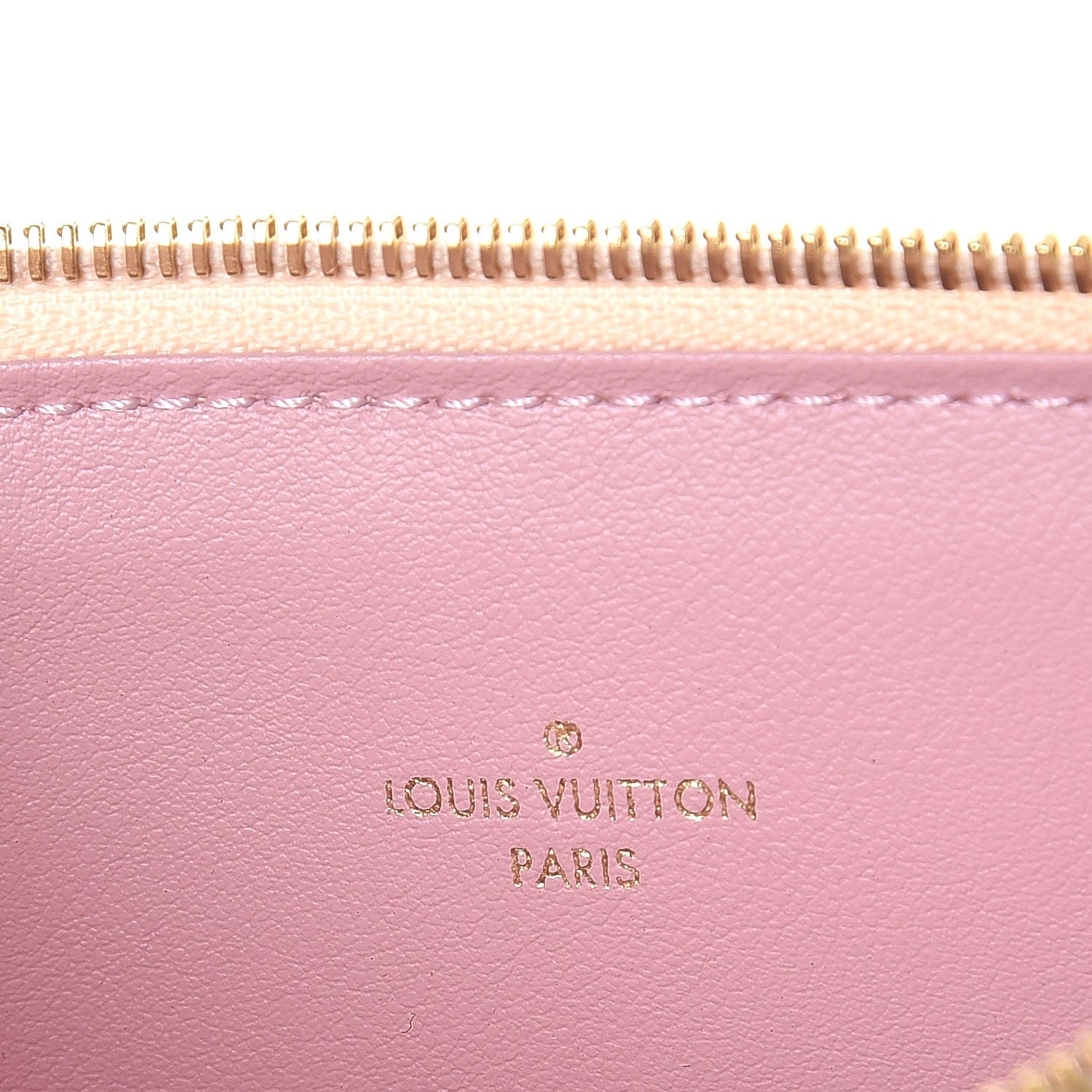 Louis Vuitton Damier Azur Felicie Chain Wallet Zippered Insert Rose Ballerine 6 of 6