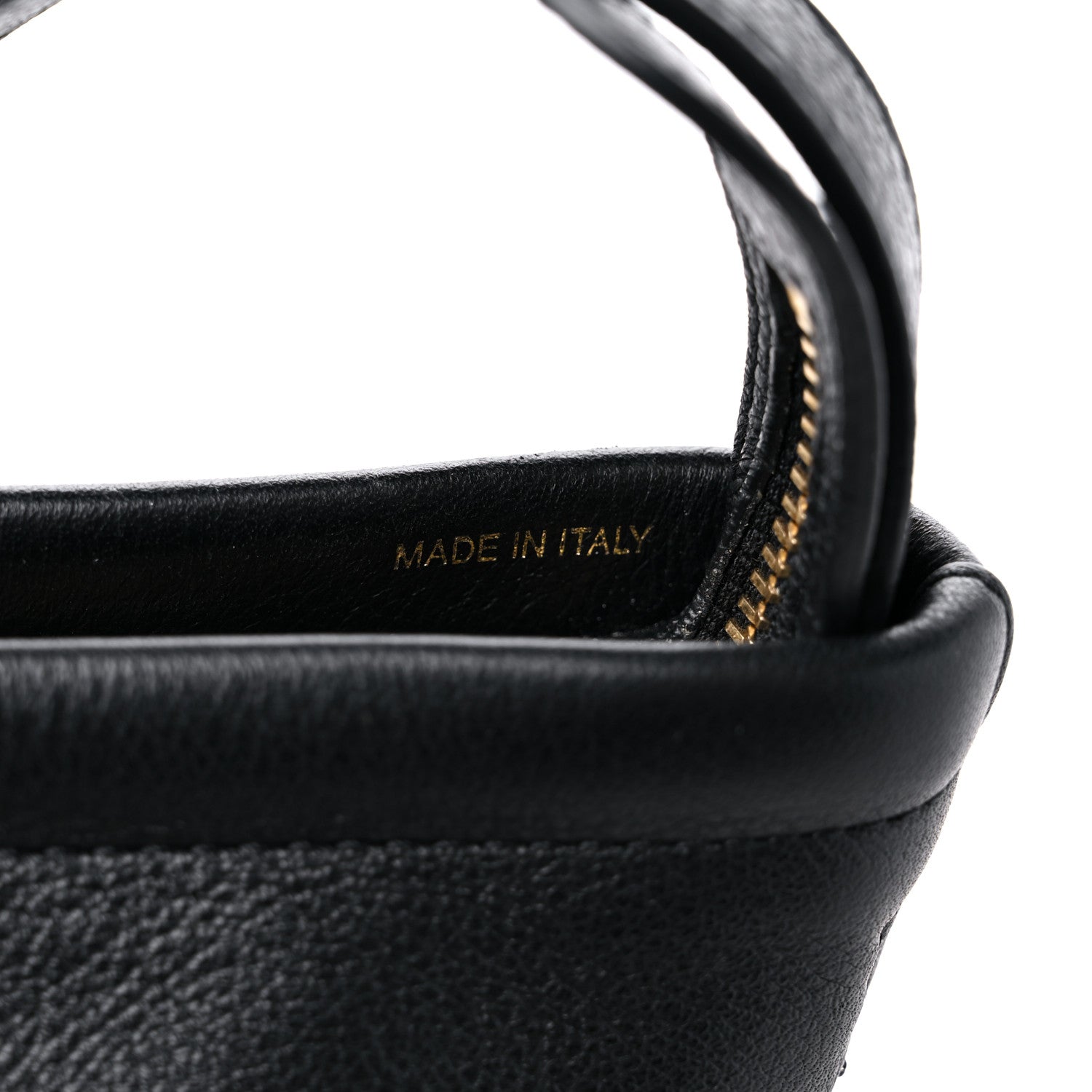 Mansur Gavriel Pebbled Calfskin Mini Zip Bucket Bag Black 7 of 10
