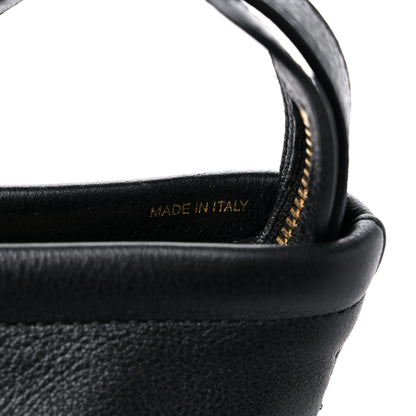 Mansur Gavriel Pebbled Calfskin Mini Zip Bucket Bag Black 7 of 10