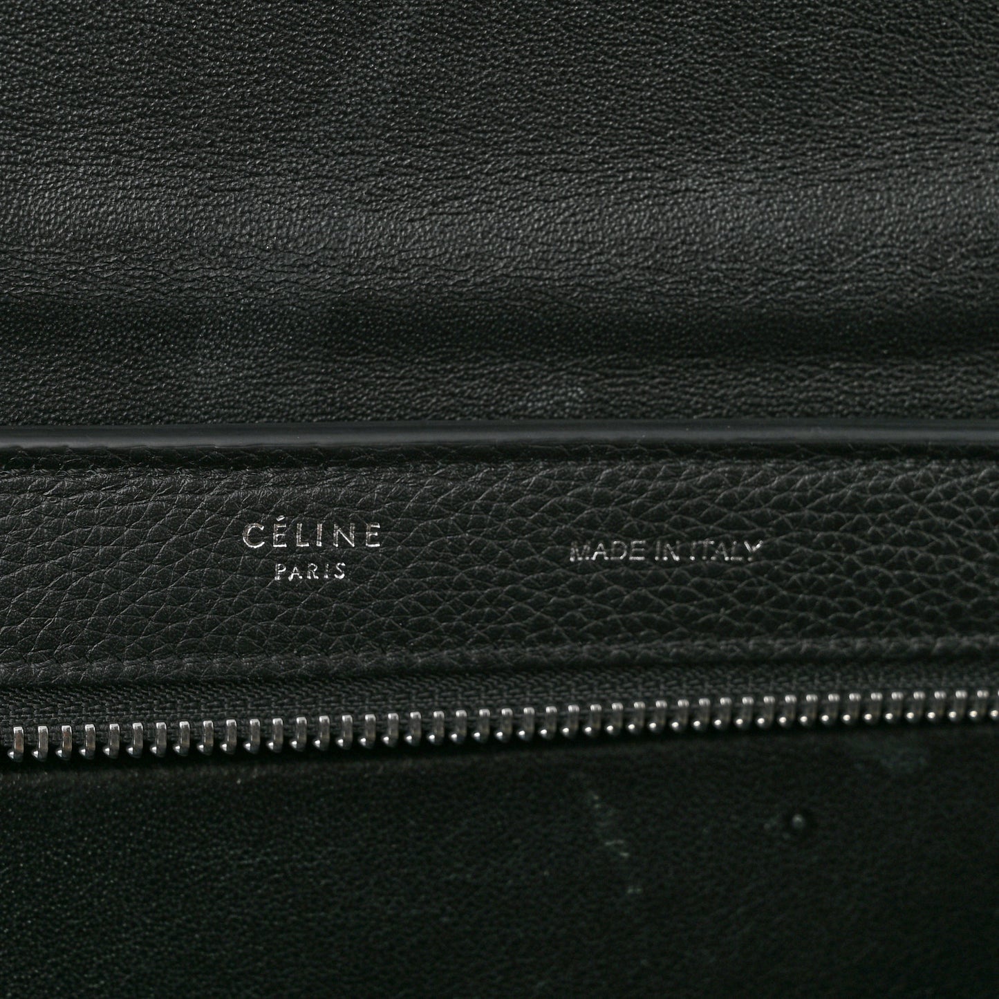Drummed Calfskin Suede Small Trapeze Black