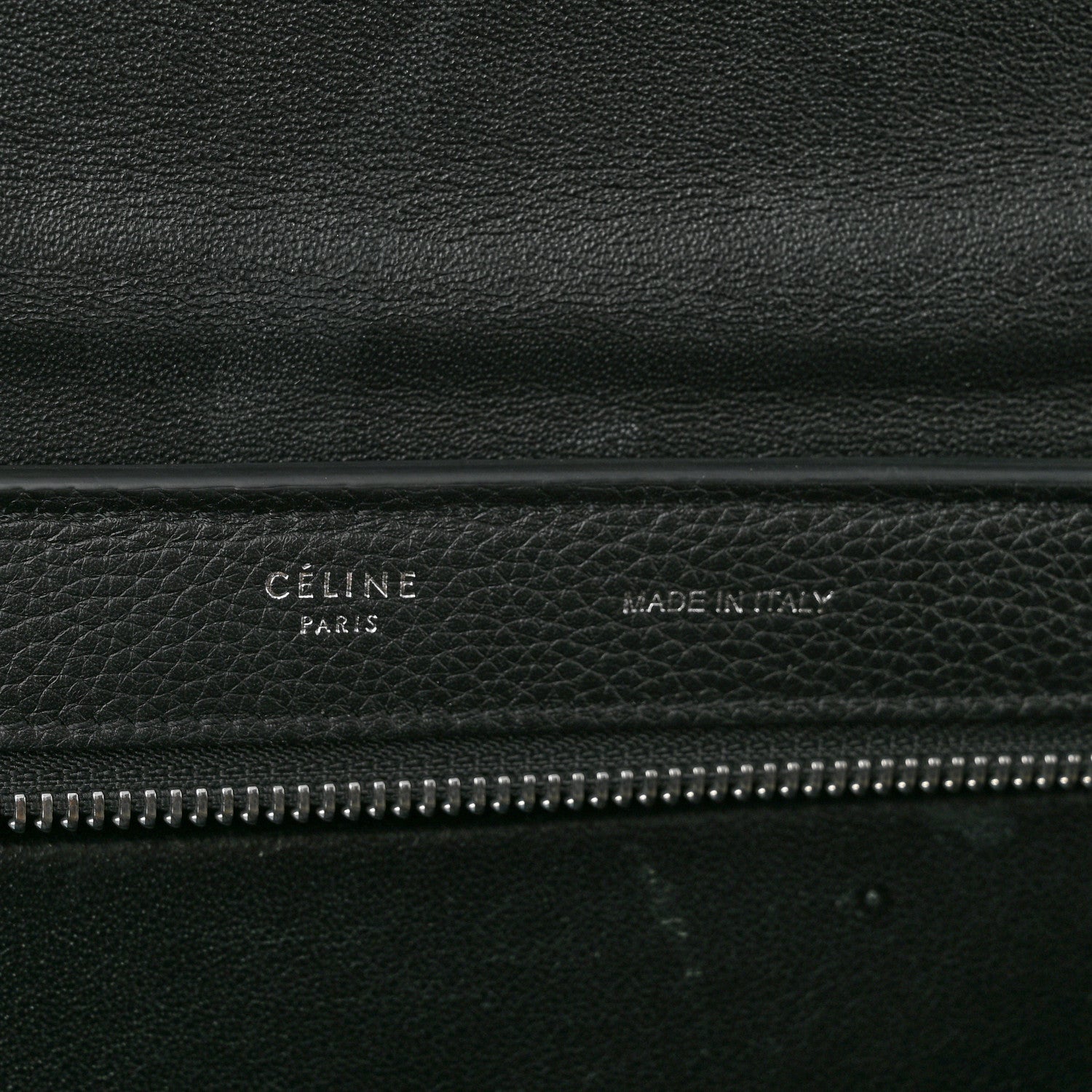 Celine Drummed Calfskin Suede Small Trapeze Black 6 of 14