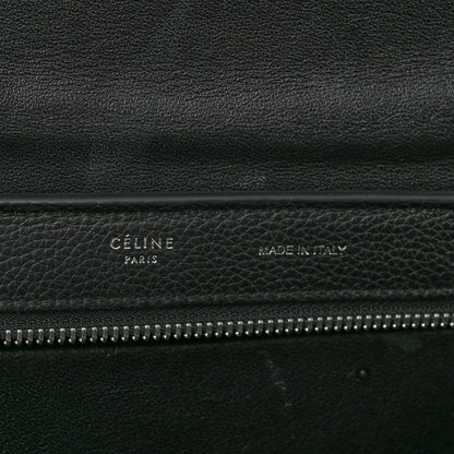 Celine Drummed Calfskin Suede Small Trapeze Black 6 of 14