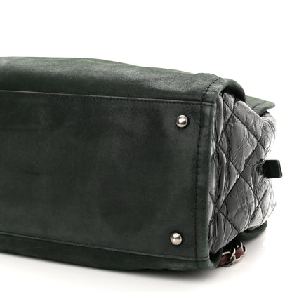 Chanel Iridescent Lambskin Aged Calfskin In The Mix Bowler Green 10 of 10