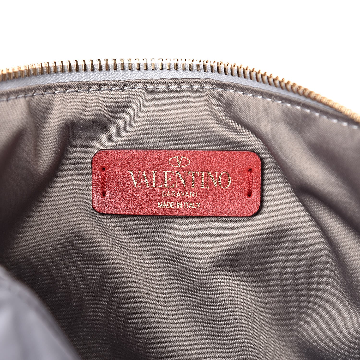 Valentino Garavani Nappa Candystud Zip Pouch Pastel Grey 6 of 9