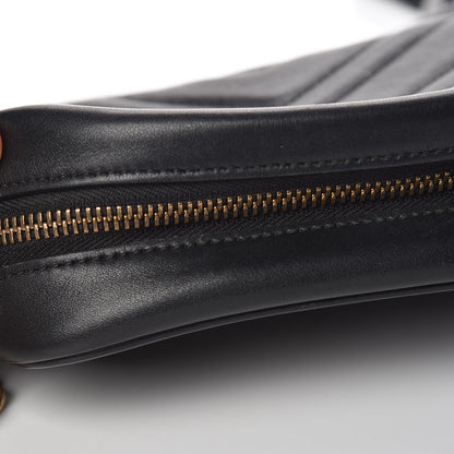 Gucci Calfskin Matelasse Mini GG Marmont Chain Shoulder Bag Black 12 of 15