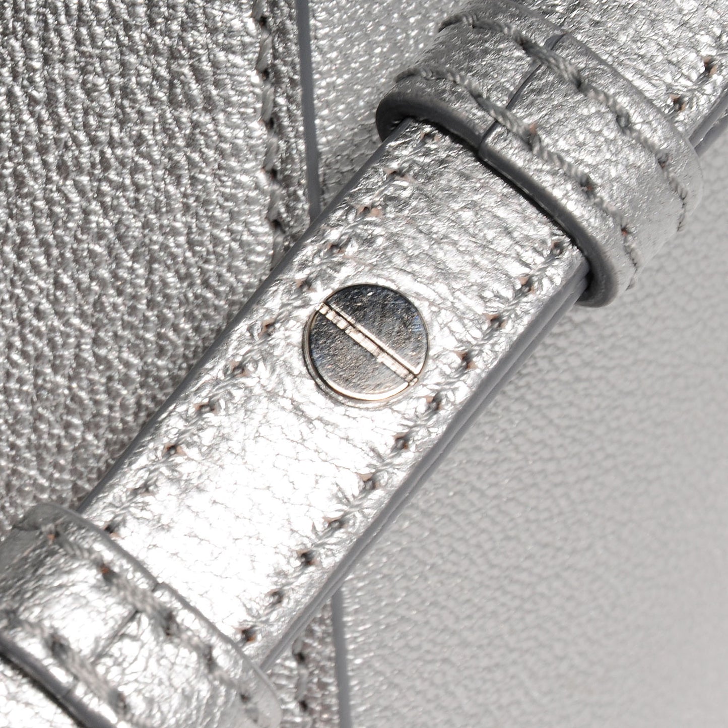 Sugar Goatskin Mini Antigona Silver